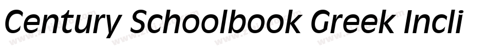 Century Schoolbook Greek Inclined BT字体转换